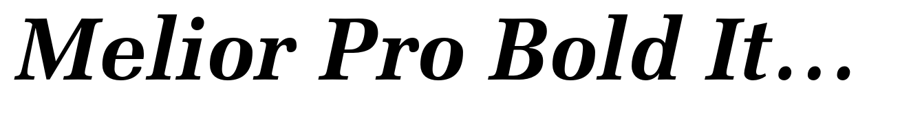 Melior Pro Bold Italic